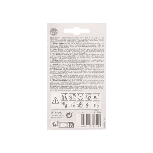 4320 Zahlenkerze mit Halter 7 cm gold "7"