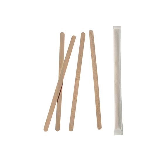 210000 Rührstäbchen, Holz "pure" 11 cm x 5 mm einzeln gehüllt