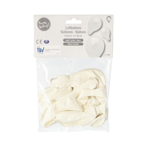 10 Luftballons Ø 25 cm weiss 33600 Luftballons Ø 25 cm weiss