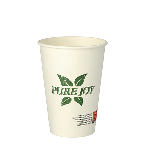 12000 Trinkbecher, Pappe 0,25 l Ø 8 cm · 10,8 cm weiss "Pure Joy"