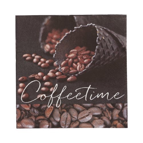 22800 Servietten, 3-lagig 1/4-Falz 33 cm x 33 cm "Coffeetime"