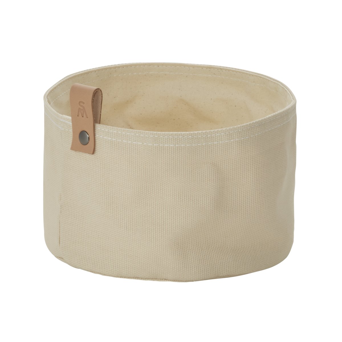 Brottasche FLIP COTTON, Ø 20 cm, Höhe 12 cm, cream, Canvas