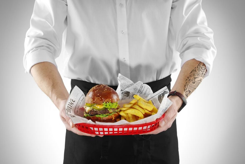 Servierkörbe im Fastfood-Stil, HENDI, Schwarz, 6 Stk., 275x175x(H)38mm