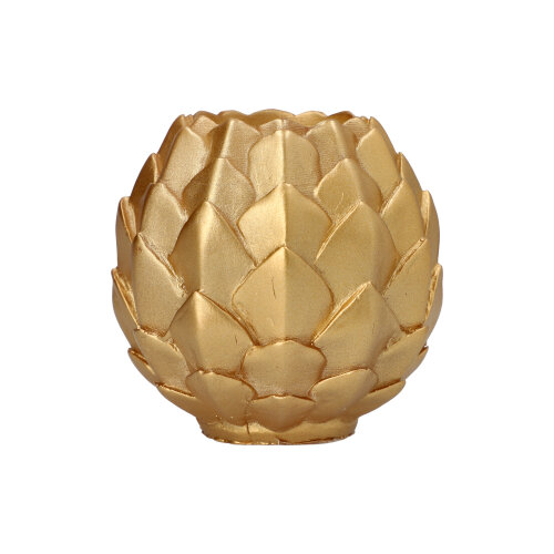 1 Kugelkerze Ø 10 cm gold "Pine Cone" 504 Kugelkerze Ø 10 cm gold "Pine Cone"