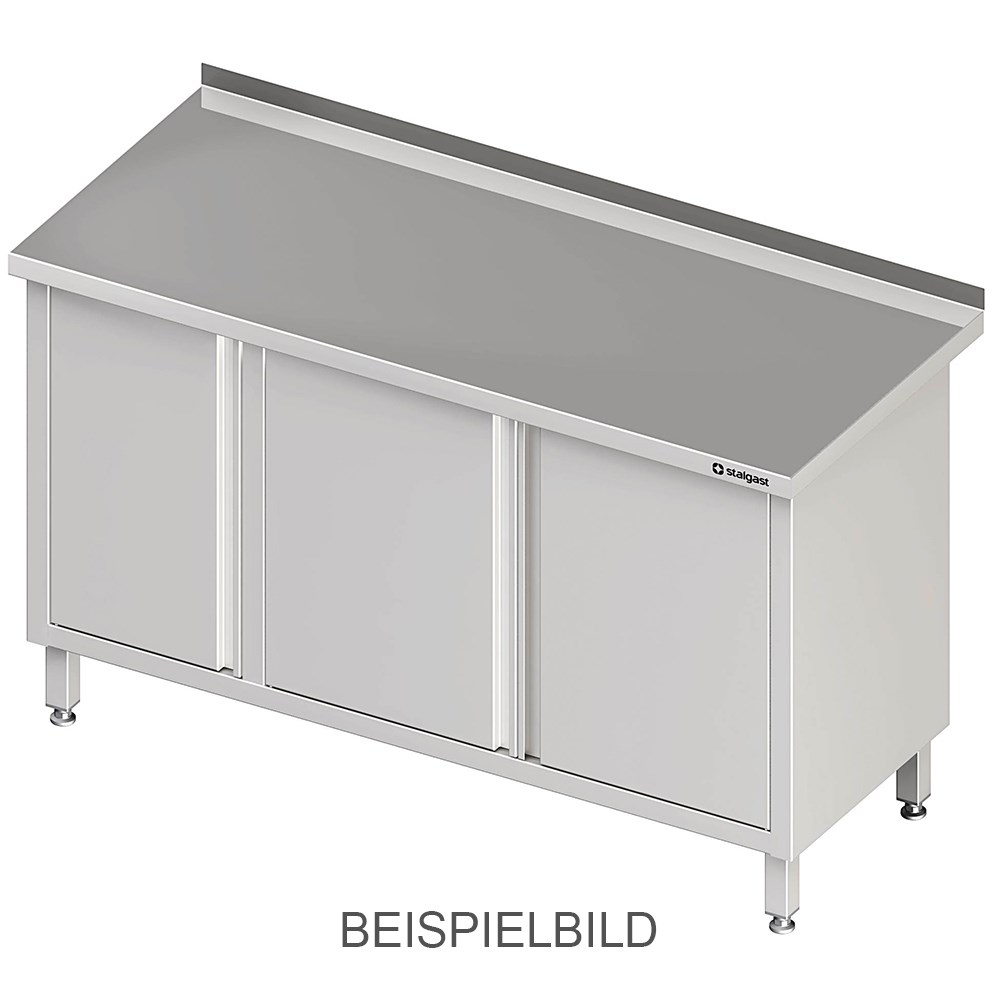 Arbeitsschrank mit Flügeltüren, 1400x600x850 mm, ohne Aufkantung, verschweißt Arbeitsschrank mit Flügeltüren 1900x700x850 mm, ohne Aufkantung, verschweißt