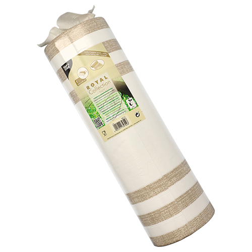 112 Tischläufer, stoffähnlich, PV-Tissue Mix "ROYAL Collection" 24 m x 40 cm sand "Lines"