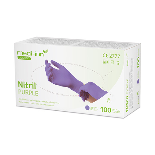 Medi-Inn® Classic Handschuhe, Nitril puderfrei lila "Nitril Purple" Größe M Medi-Inn® Classic Handschuhe, Nitril puderfrei lila "Nitril Purple" Größe M