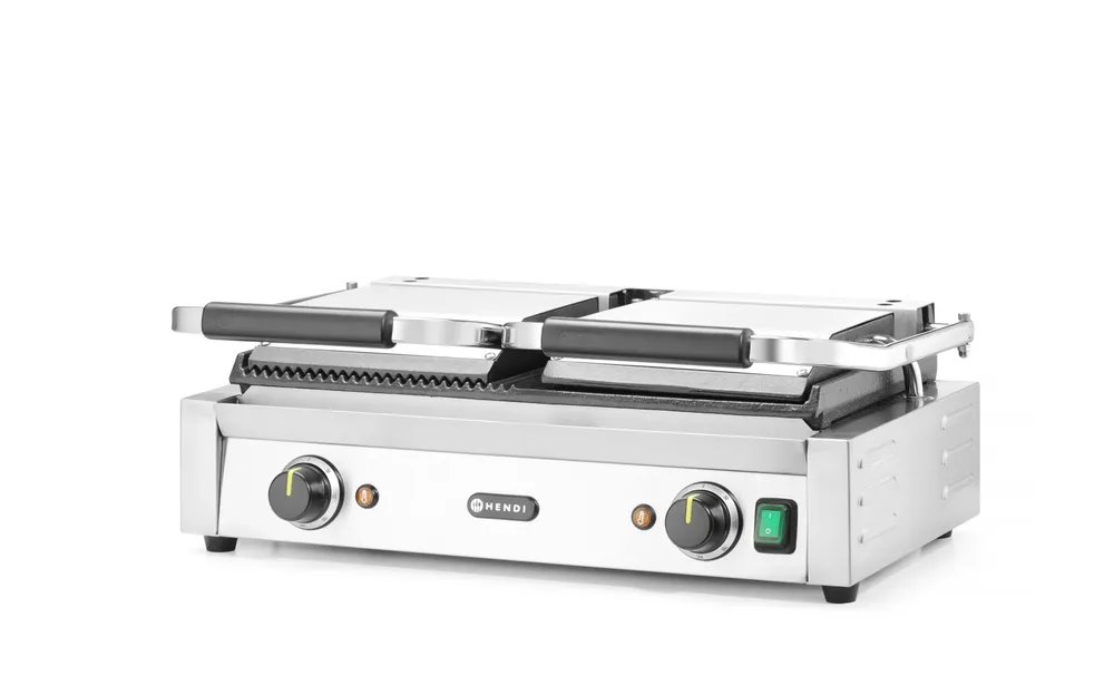 Kontaktgrill - Doppelversion, halb glatt, halb gerillt, 230V/3600W, 570x375x(H)216mm Kontaktgrill - Doppelversion, halb glatt, halb gerillt, 230V/3600W, 570x375x(H)216mm