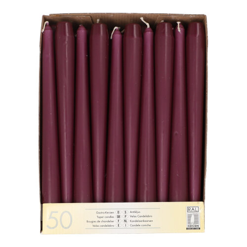 100 Leuchterkerzen Ø 2,2 cm · 25 cm violett 7200 Leuchterkerzen Ø 2,2 cm · 25 cm violett