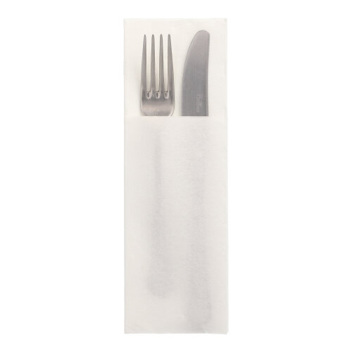 19200 Servietten "DAILY Collection" 48 cm x 30 cm weiss mit Besteckfalz