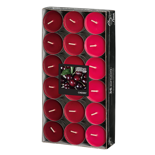 25920 "Flavour by GALA" Duftlichte Ø 38 mm · 17 mm bordeaux - Cherry "Ton in Ton"
