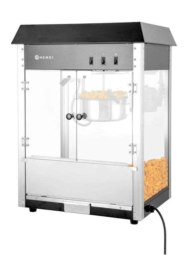 Popcorn-Maschine, HENDI, Rot, 230V/1500W, 574x420x(H)778mm Popcorn-Maschine, HENDI, Schwarz, 230V/1500W, 574x420x(H)778mm