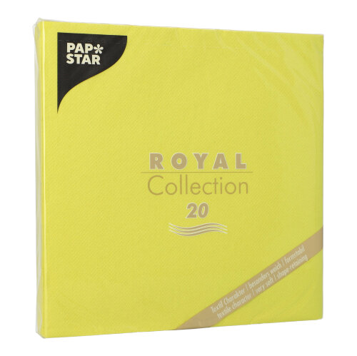 12000 Servietten "ROYAL Collection" 1/4-Falz 40 cm x 40 cm limonengrün