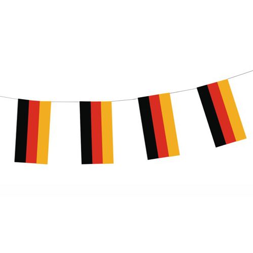 1 Flaggenkette, Papier 4 m "Deutschland" schwer entflammbar