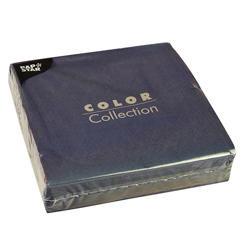50 Servietten, 2-lagig 1/4-Falz 40 cm x 40 cm dunkelblau 19200 Servietten, 2-lagig 1/4-Falz 40 cm x 40 cm dunkelblau