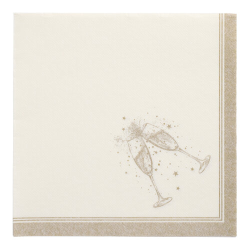 12500 Servietten "ROYAL Collection" 1/4-Falz 40 cm x 40 cm gold "Festivities"