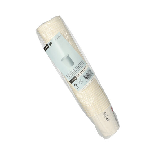 1000 Trinkbecher für Kaltgetränke, Pappe 0,1 l Ø 6,25 cm · 6,3 cm weiss 50000 Trinkbecher für Kaltgetränke, Pappe 0,1 l Ø 6,25 cm · 6,3 cm weiss