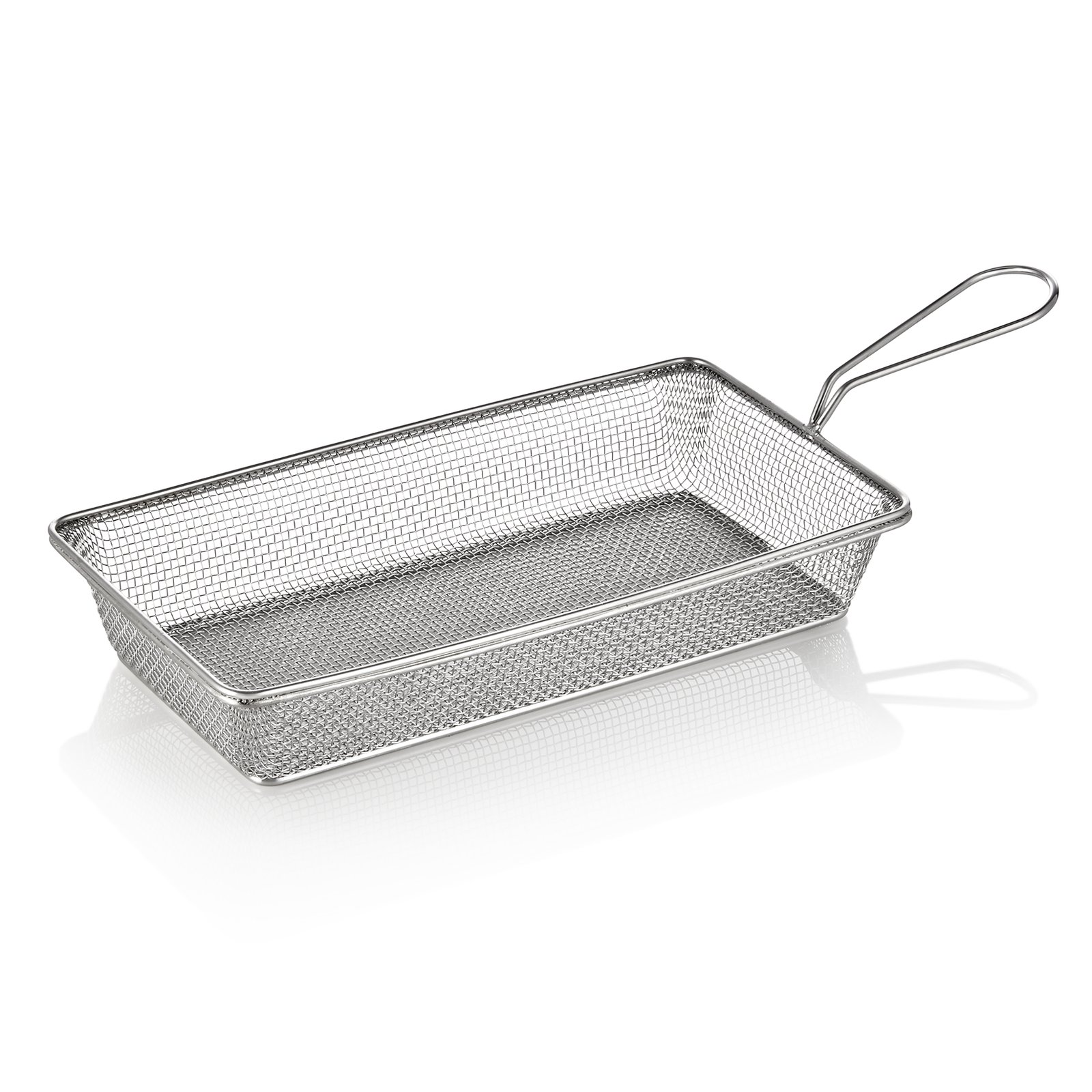 Servier- und Frittierkorb, 28 x 16 x 5 cm, Chromnickelstahl