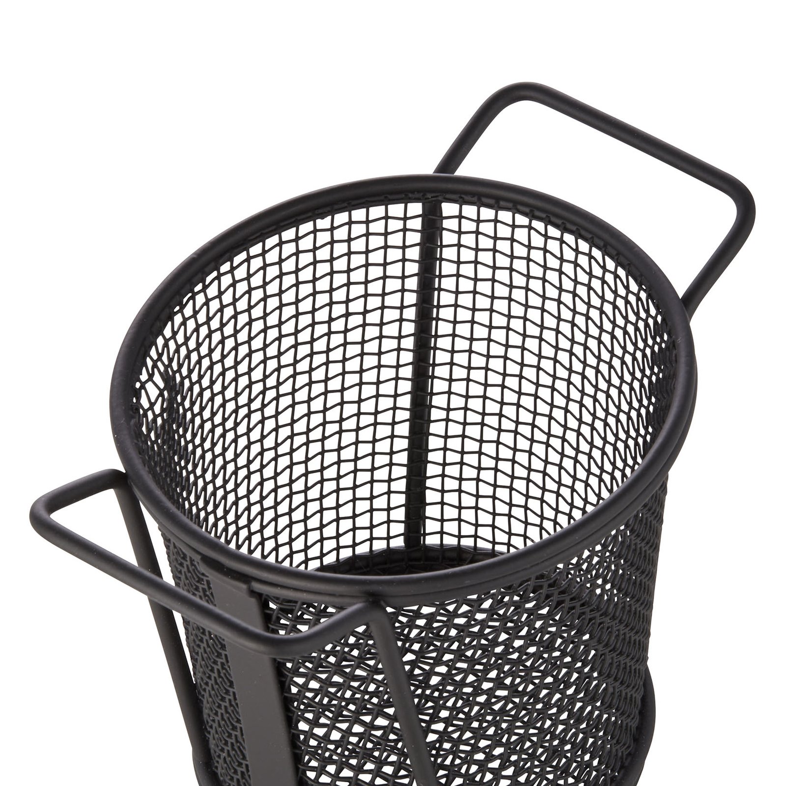 Servier- und Frittierkorb, Ø 9,5 cm, Höhe 8,5 cm, schwarz pulverbeschichtet, Chromnickelstahl