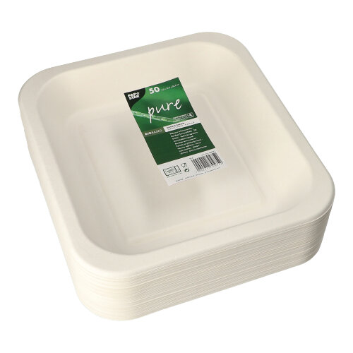 6400 Siegelschalen, Zuckerrohr 1400 ml 4,2 cm x 24,5 cm x 26,5 cm weiss