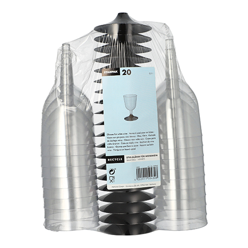20 Stiel-Gläser für Weisswein, PS 0,1 l Ø 6,7 cm · 11 cm glasklar 3200 Stiel-Gläser für Weisswein, PS 0,1 l Ø 6,7 cm · 11 cm glasklar