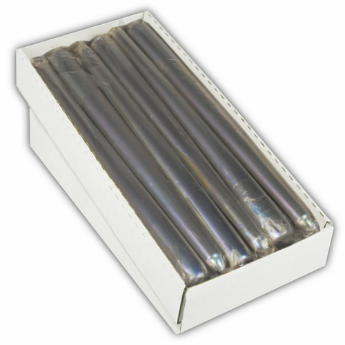 1 Leuchterkerze Ø 2,2 cm · 25 cm silber einzeln cellophaniert