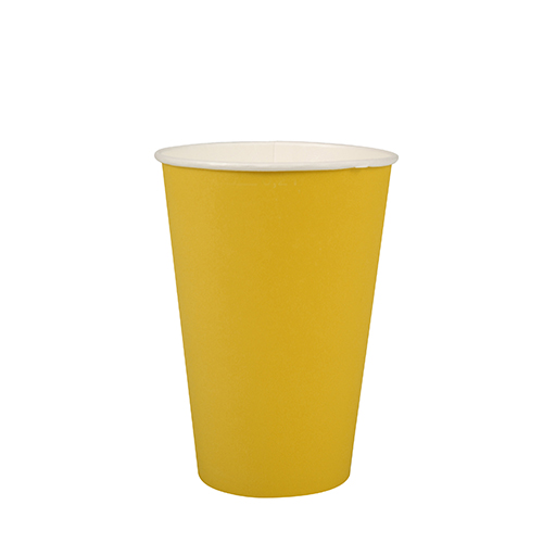 14400 Trinkbecher, Pappe 0,2 l Ø 7 cm · 9,7 cm gelb