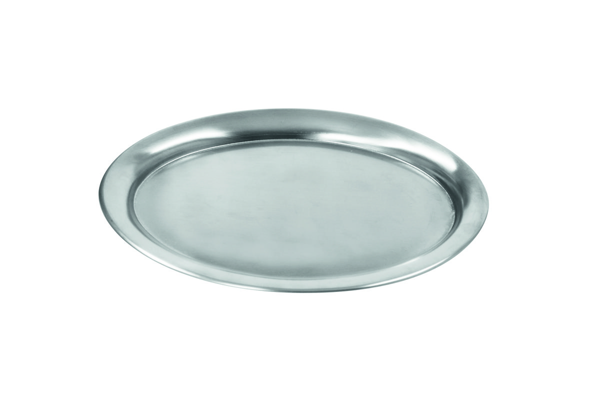 Serviertablett oval, mit gebördeltem Rand Serviertablett oval, mit gebördeltem Rand