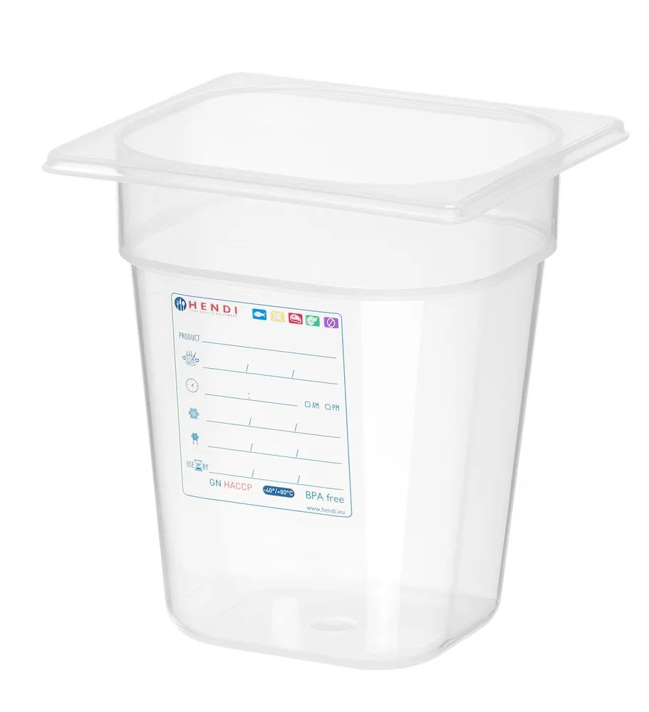 Gastronorm-Behälter 1/6, GN 1/6, 3,4L, Transparent, 176x162x(H)200mm Gastronorm-Behälter 1/6, GN 1/6, 3,4L, Transparent, 176x162x(H)200mm