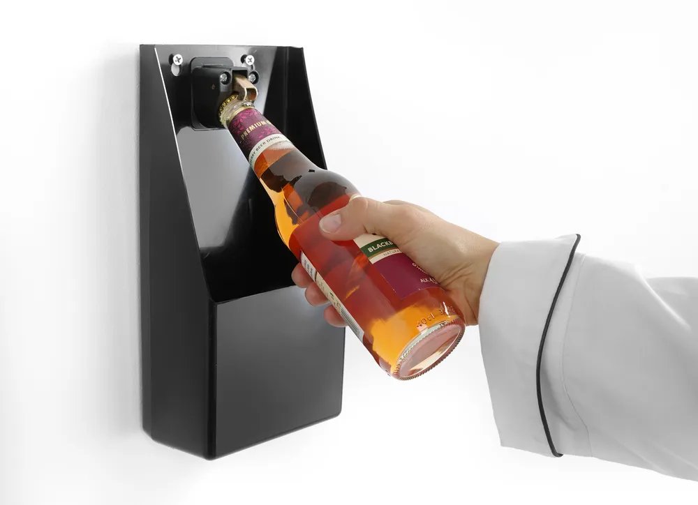 Flaschenöffner mit Auffangbehälter, BarUp, 135x70x(H)295mm