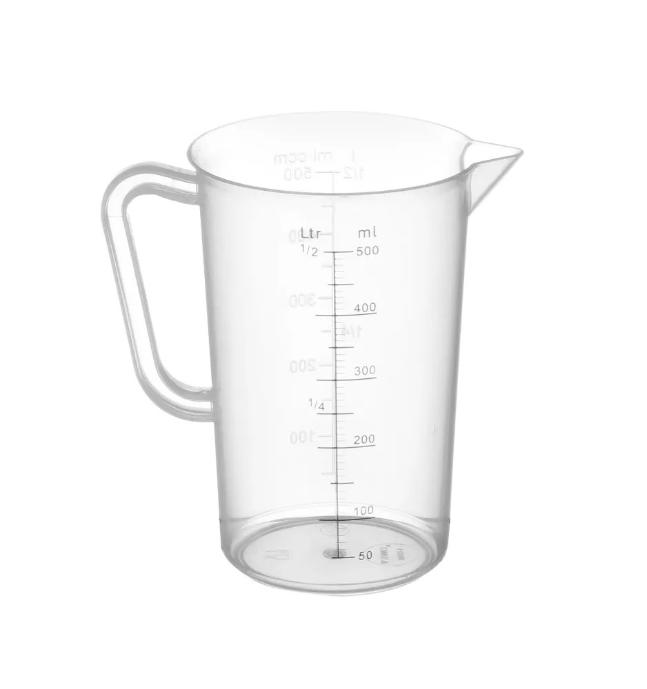 Messbecher, Polyproylen, 0,5L, ⌀90x(H)140mm Messbecher, Polyproylen, 0,5L, ⌀90x(H)140mm