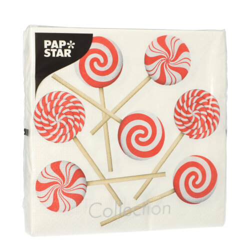 21600 Servietten, 3-lagig 1/4-Falz 33 cm x 33 cm "Sweets"