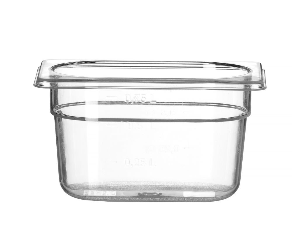Gastronorm-Behälter 1/9, HENDI, Profi Line, GN 1/9, 1L, Transparent, 176x108x(H)100mm Gastronorm-Behälter 1/9, HENDI, Profi Line, GN 1/9, 0,6L, Transparent, 176x108x(H)65mm
