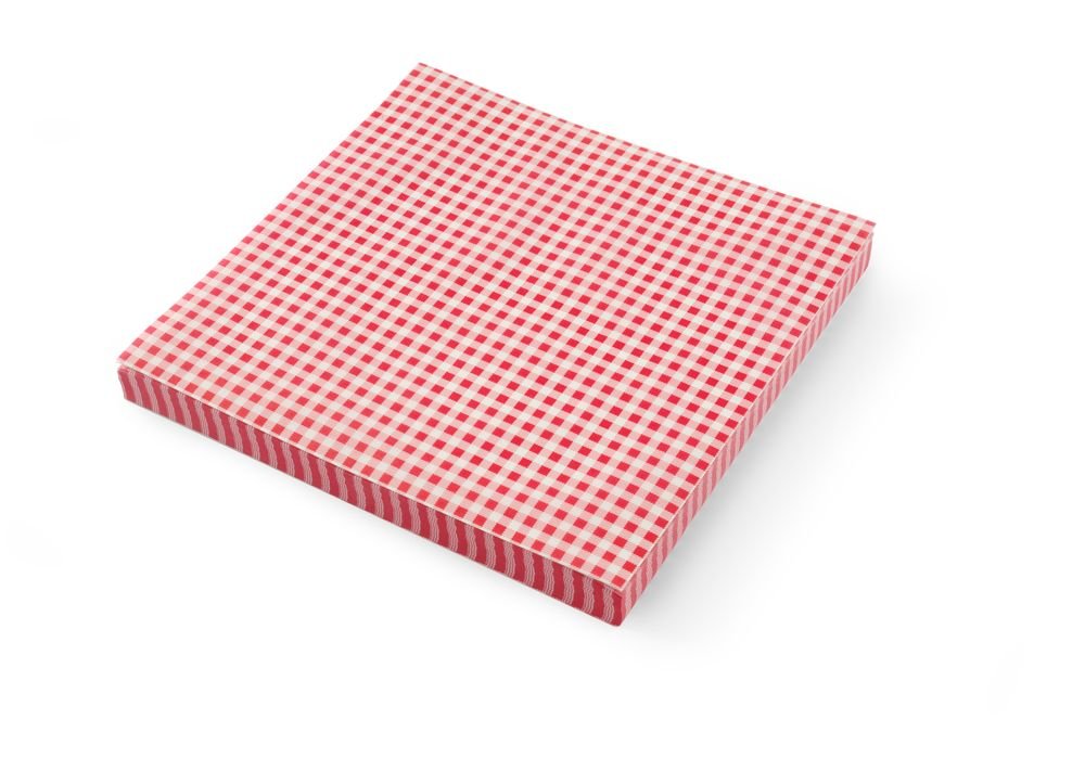 Einschlagpapier, fettdicht - 500 Stk., HENDI, Karomuster, 500 Stk., 306x305mm