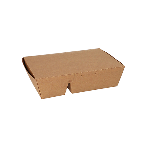 100 Lunchboxen, Pappe 2-geteilt 450 ml 5 cm x 11 cm x 16,8 cm braun 2400 Lunchboxen, Pappe 2-geteilt 450 ml 5 cm x 11 cm x 16,8 cm braun