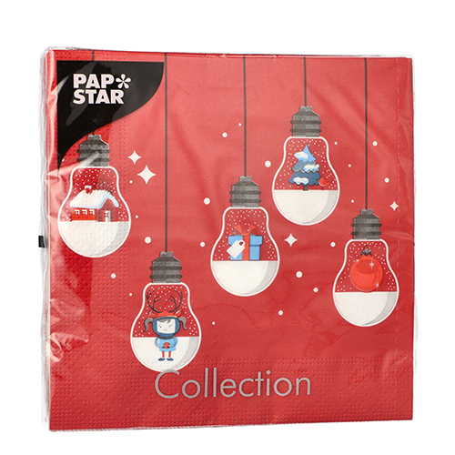 20 Servietten, 3-lagig 1/4-Falz 33 cm x 33 cm rot "Lighting" 21600 Servietten, 3-lagig 1/4-Falz 33 cm x 33 cm ! rot "Lighting"