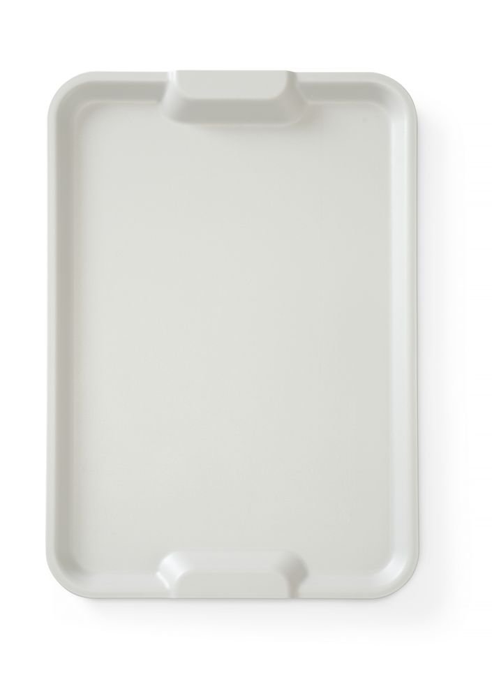 Serviertablett Euronorm mit Griff, HENDI, Hellgrau, 530x370x(H)28mm