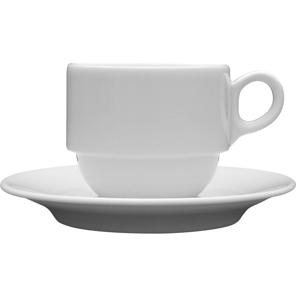 Kaffeetasse, Porzellan, weiß, Serie Versailles, Lubiana, 0,25 Liter