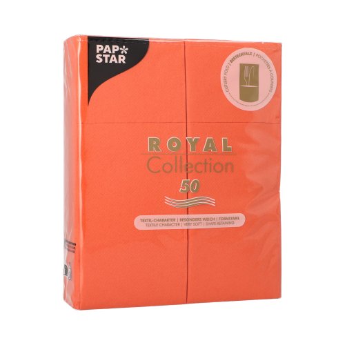 18000 Servietten "ROYAL Collection" 40 cm x 30 cm nektarine mit Besteckfalz