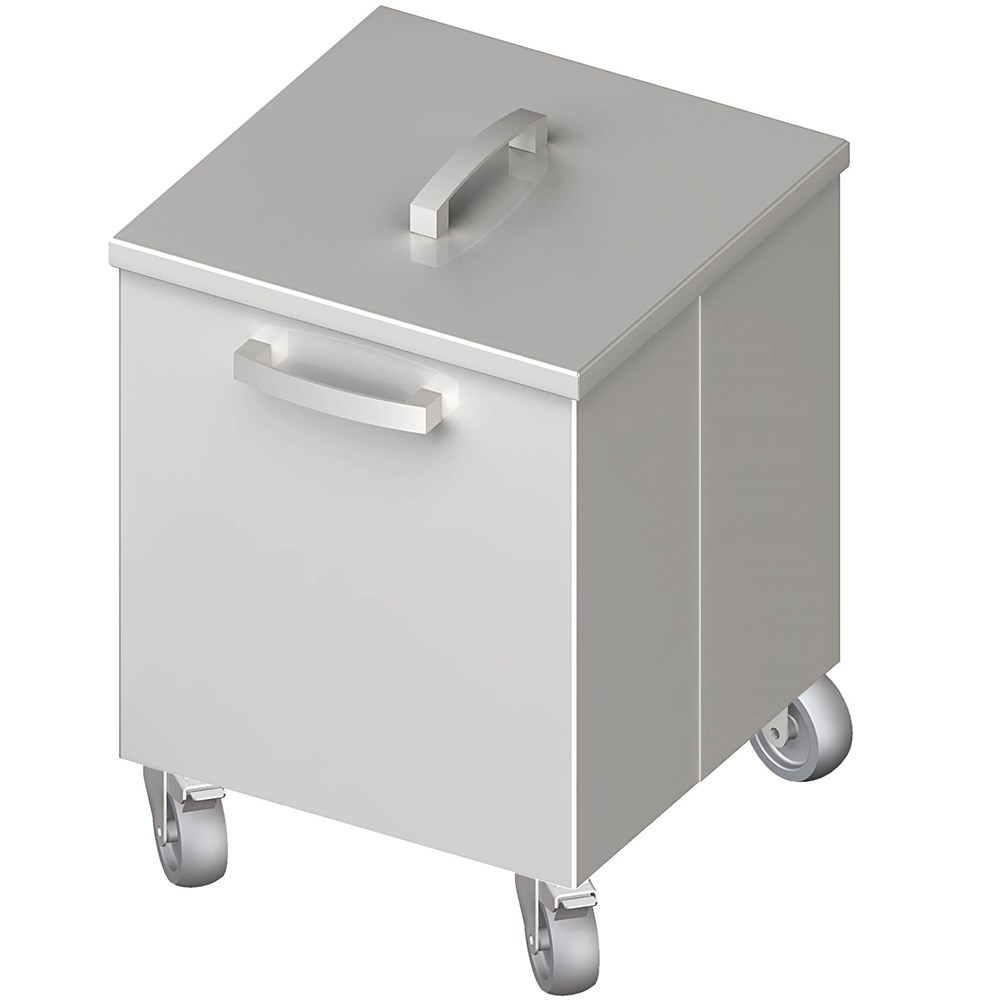 Abfallbehälter fahrbar, 350x350x500 mm, verschweißt