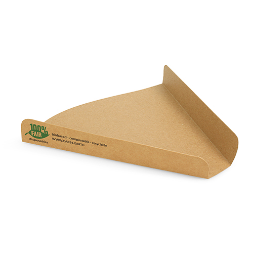51840 Pizza-Trays, Pappe "pure" 2,5 cm x 17,1 cm x 18,3 cm braun "100% Fair" extra groß
