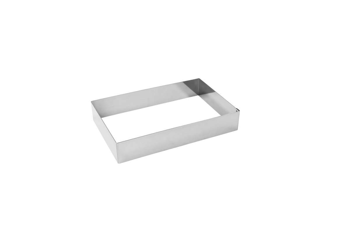 Schnitten- /Backrahmen "Rechteck" 180 mm, Höhe 40 mm Schnitten- /Backrahmen "Rechteck" 180 mm, Höhe 40 mm