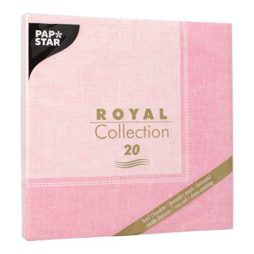 20 Servietten "ROYAL Collection" 1/4-Falz 40 cm x 40 cm rosa "Linum" 12000 Servietten "ROYAL Collection" 1/4-Falz 40 cm x 40 cm rosa "Linum"