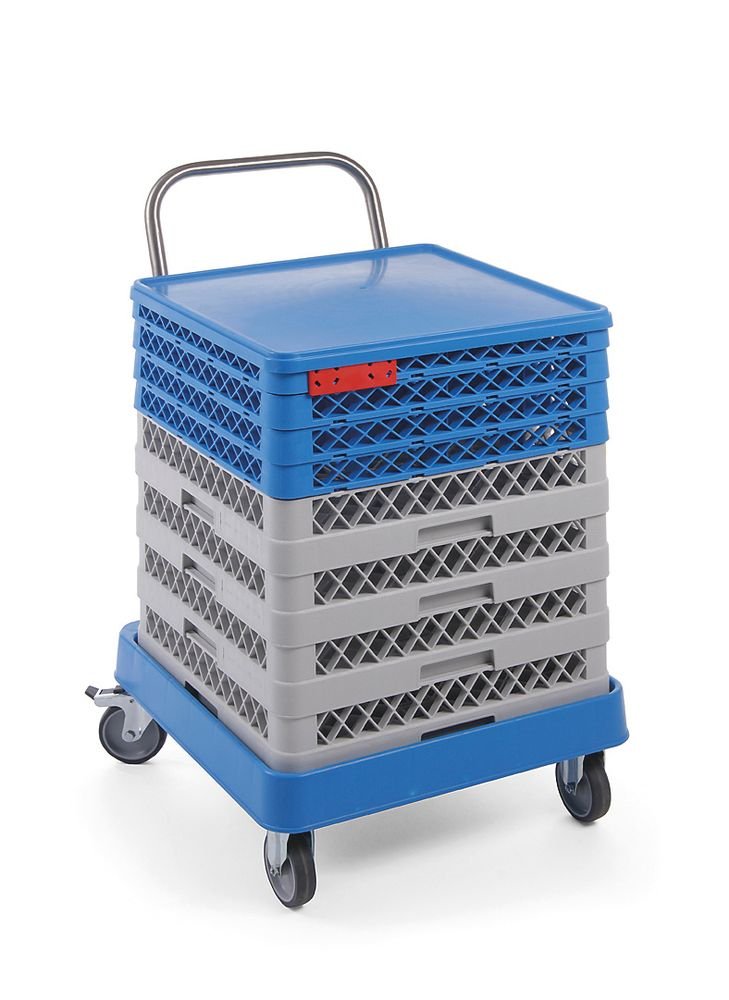 Trolley für Geschirrspülkörbe mit Griff, HENDI, 575x545x(H)920mm
