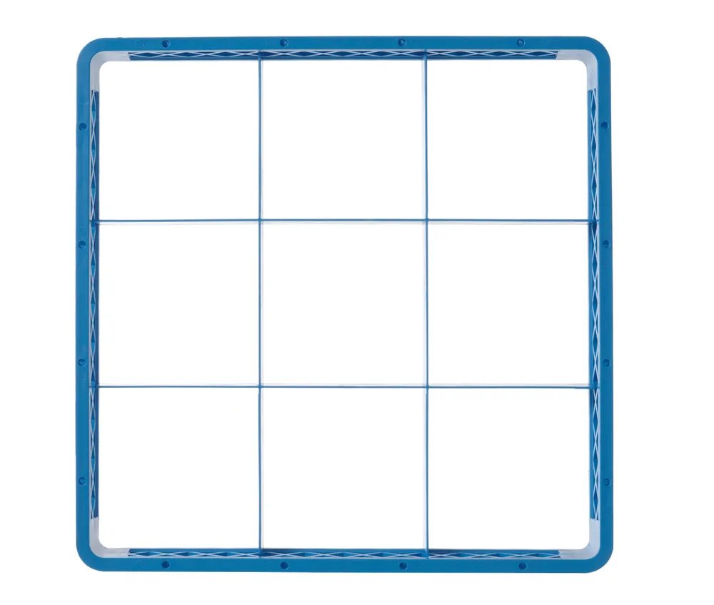 Aufsatz für Geschirrspülkorb, 9 Fächer 150x150 mm, 500x500x(H)45mm