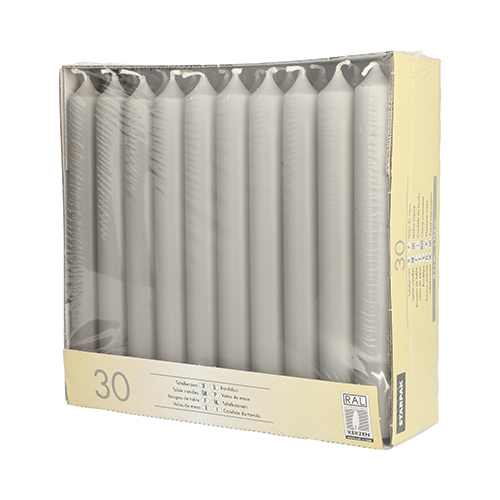 120 Tafelkerzen Ø 2,1 cm · 19,6 cm grau