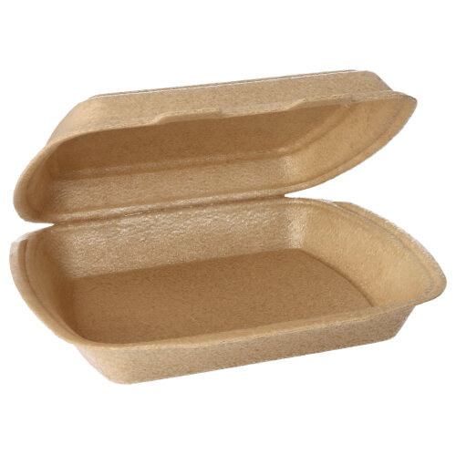 1600 Menüboxen mit Klappdeckel, XPP ungeteilt 7 cm x 20,5 cm x 24 cm beige