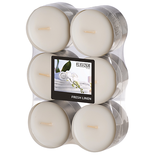 Flavour by GALA Maxi Duftlichte Ø 58 mm · 24 mm weiss - Fresh Linen