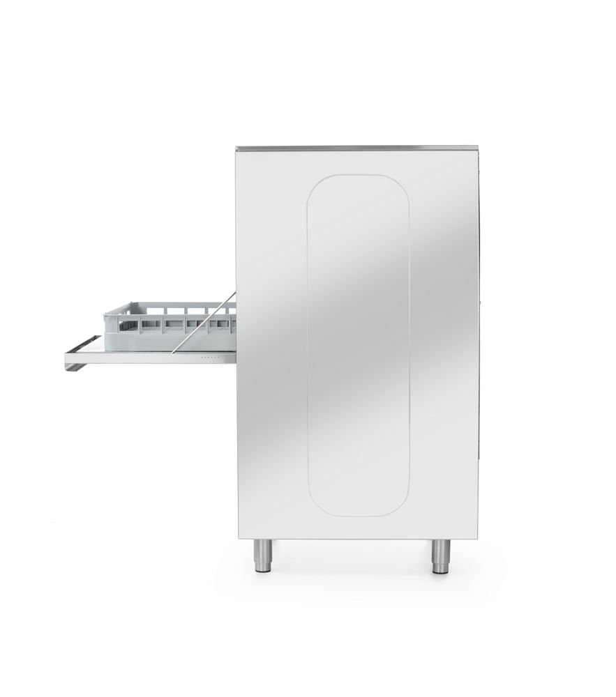 Geschirrspüler 50x60 für Tabletts und Töpfe – elektronisch gesteuert, mit Waschmitteldosiersystem und Ablaufpumpe, HENDI, 400V/7100W, 595x777x(H)1335mm