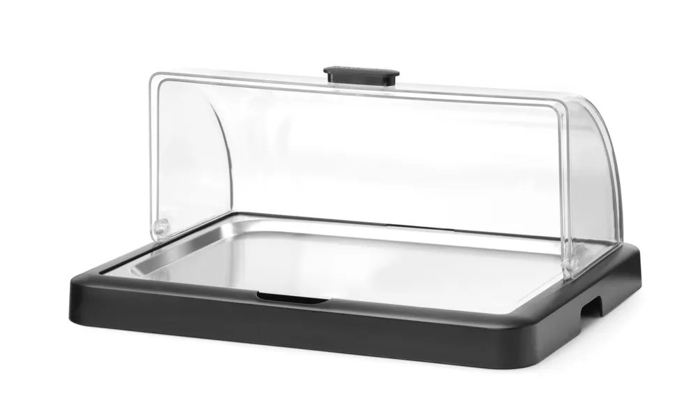 Rolltop Kühldisplay Duo UNIQ, Einzel, Schwarz, 460x355x(H)220mm, Rechteckig Rolltop Kühldisplay Duo UNIQ, Einzel, Schwarz, 460x355x(H)220mm, Rechteckig